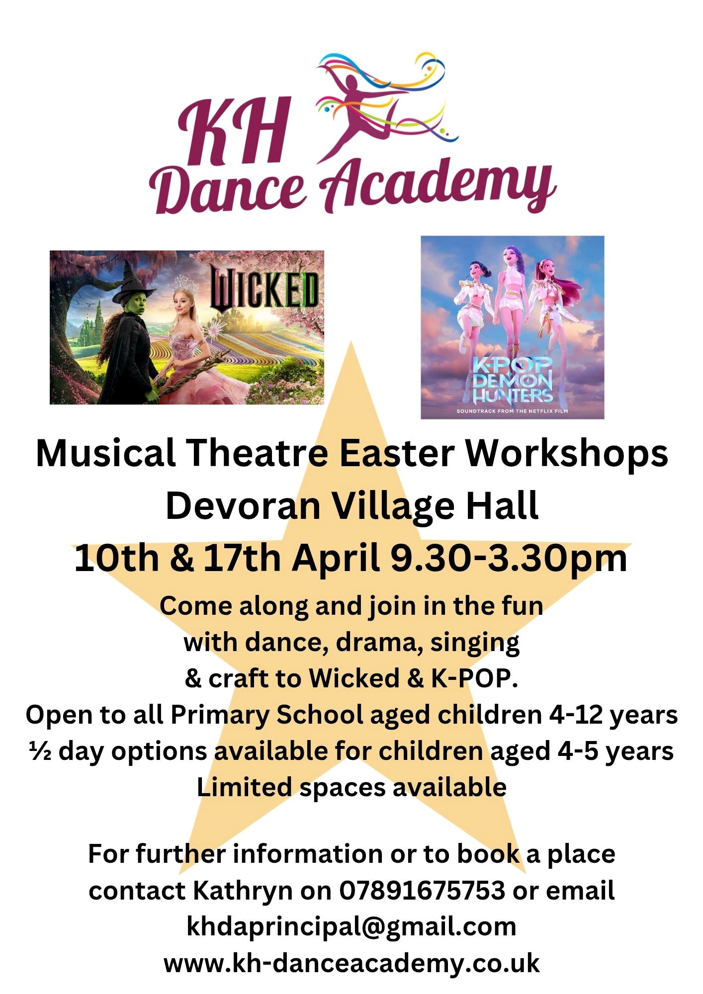 KH Dance Academy Musical Theatre Easter Workshops